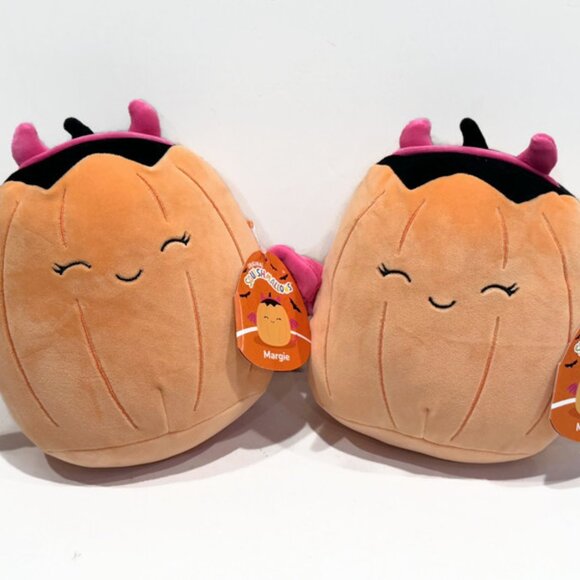Squishmallows - Margie, Light Orange Pumpkin, 8 Inch, Bat Wings, Horns, 2023 - Picture 2 of 4